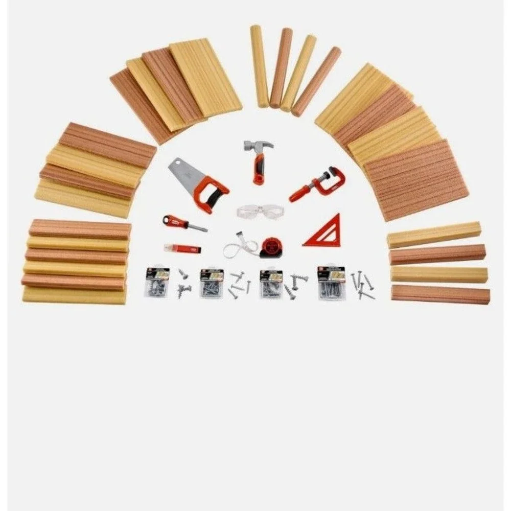 NEW Little Tikes Creative Construction Master Carpenter Set 114 Accessories gift